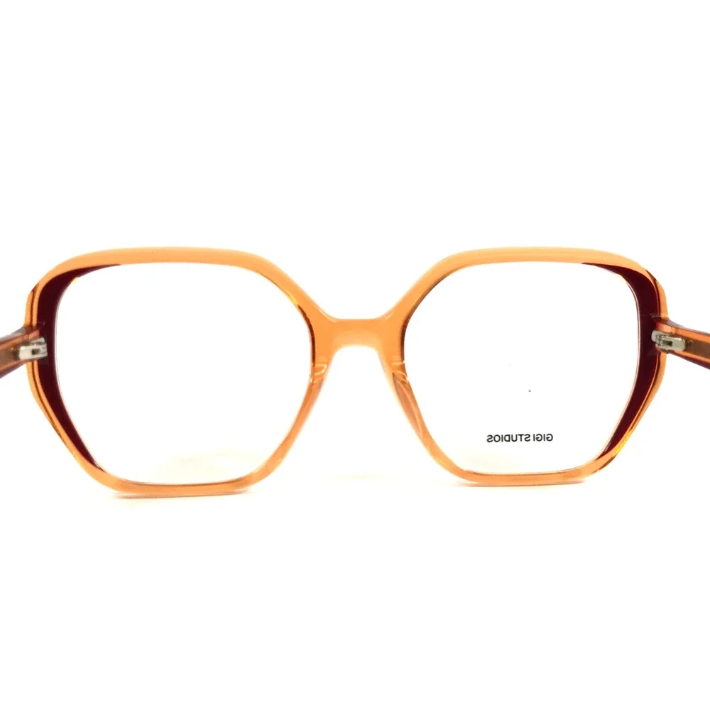 Gigi Studios Eyeglasses Frames ACID 6940/9 Clear Orange Butterfly 53-19-140